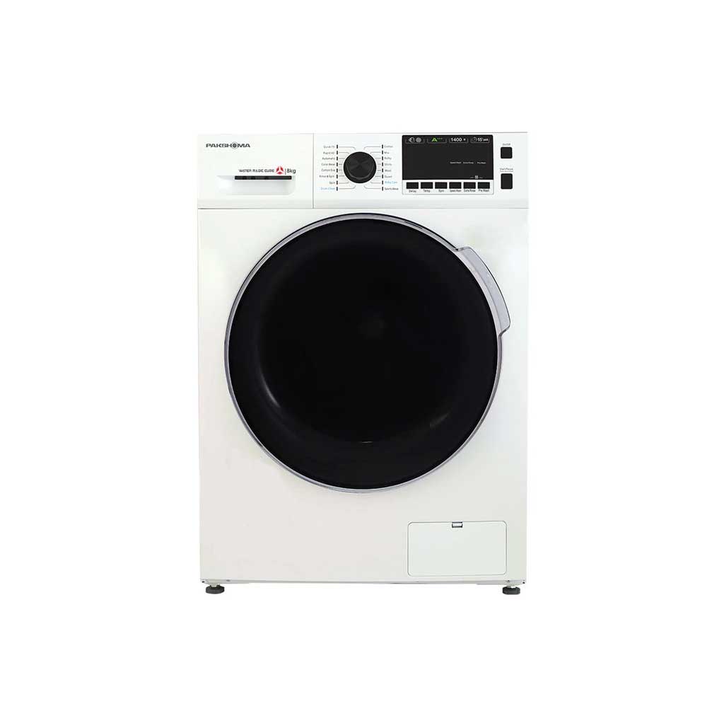 ماشین لباسشویی پاکشوما مدل BWF 40801 WT ظرفیت 8 کیلوگرم